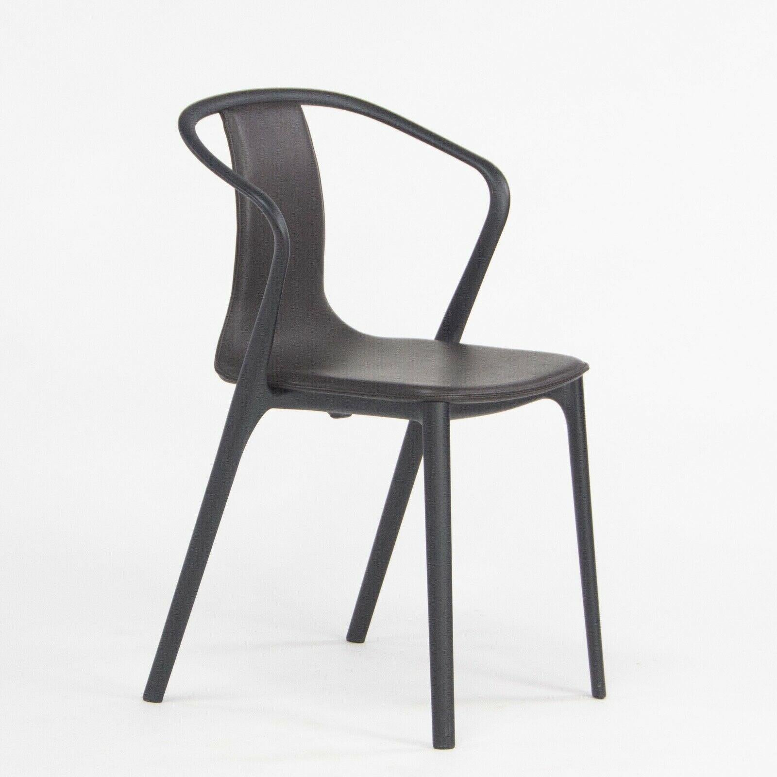 C. 2019 Vitra Belleville Armchair in Brown Leather by Ronan & Erwan Bouroullec For Sale 3