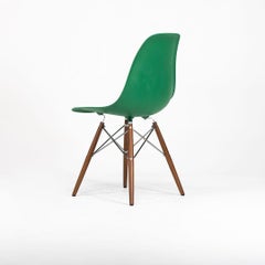 C. 2020 Herman Miller Eames Plastic Side Shell Chair with Walnut Dowel Base