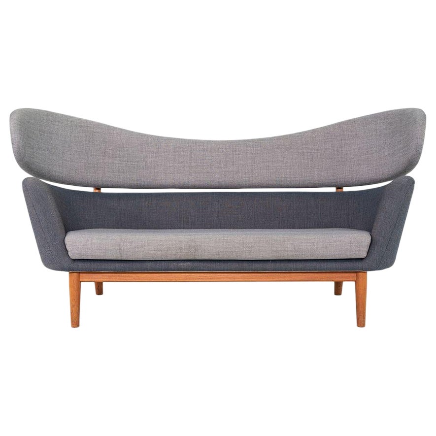 C. 2020 House of Finn Juhl Baker Three Seat Sofa in Grey Fabric For Sale