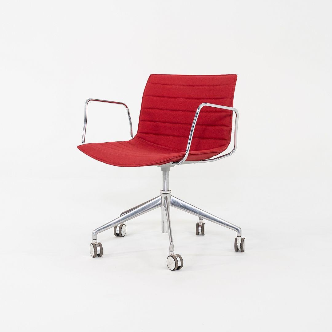 C. 2020 Lievore Altherr Molina for Arper Catifa Desk Chair w/ Arms in Red Fabric For Sale 3
