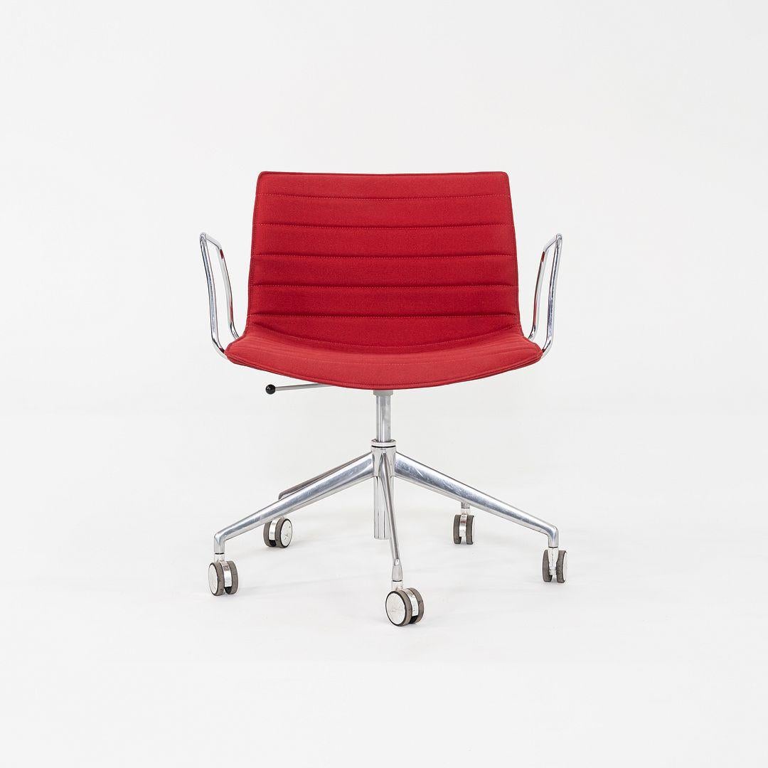 C. 2020 Lievore Altherr Molina for Arper Catifa Desk Chair w/ Arms in Red Fabric For Sale 4