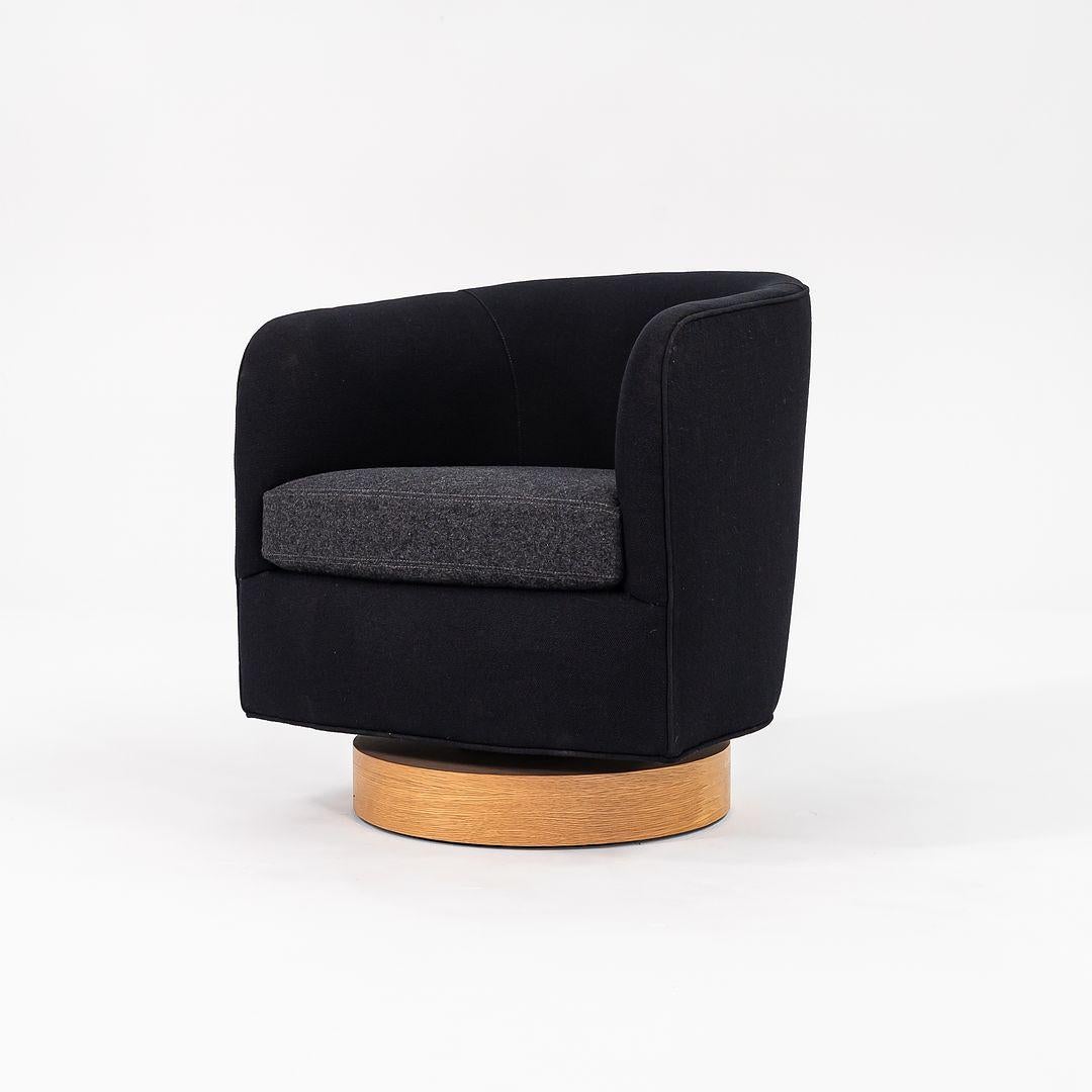 C. 2020 Milo Baughman for Thayer Coffin Papa Roxy Swivel Lounge Chair Fabric For Sale 4