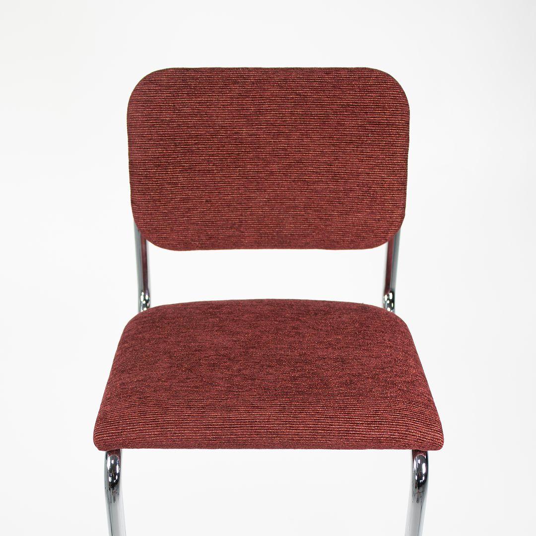 C. 2021 Marcel Breuer Taburete de bar Cesca de tela carmesí con base voladiza en Excelente estado para la venta en Philadelphia, PA