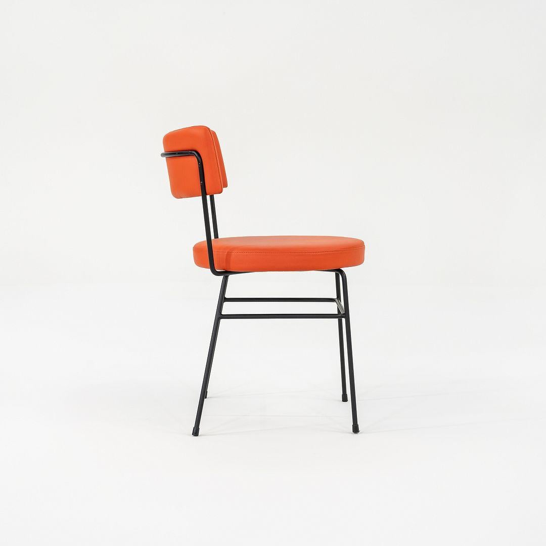Acier C. 2022 Diiva Dining Side Chair by Grazia & Co. of Australia in Orange Leather (Chaise d'appoint pour salle à manger Diiva 2022 en cuir orange) en vente