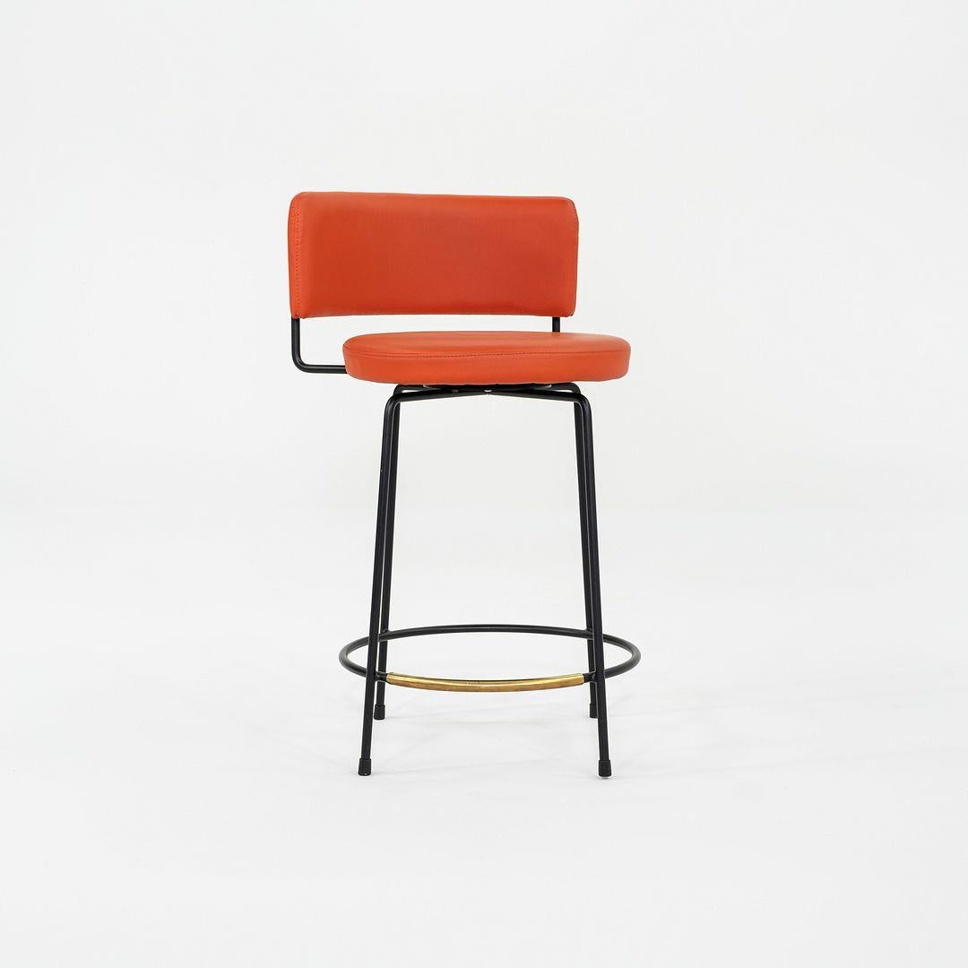 Australian C. 2022 Grazia & Co Diiva Swivel Counter Stool in Orange 2x Available For Sale