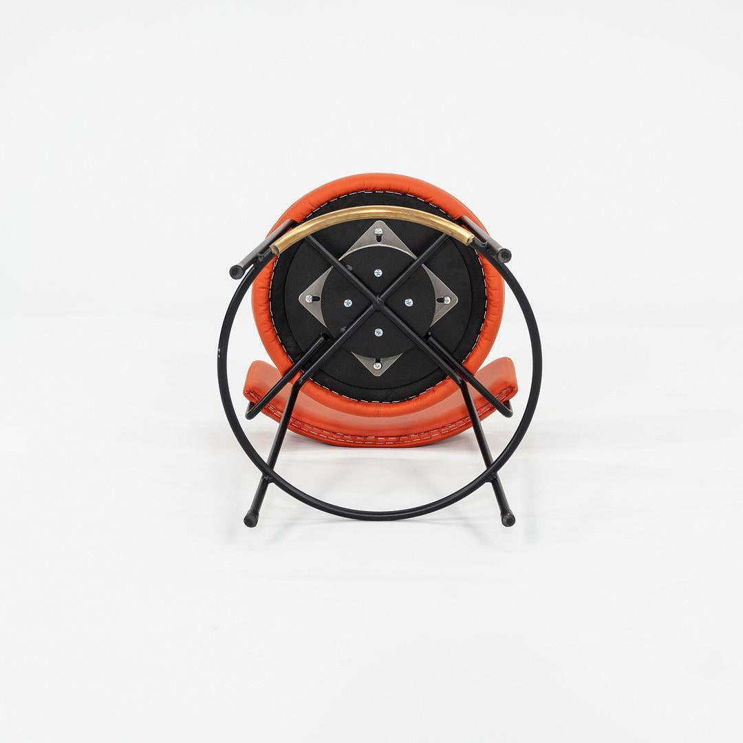 C. 2022 Grazia & Co Diiva Swivel Counter Stool in Orange 2x Available For Sale 1