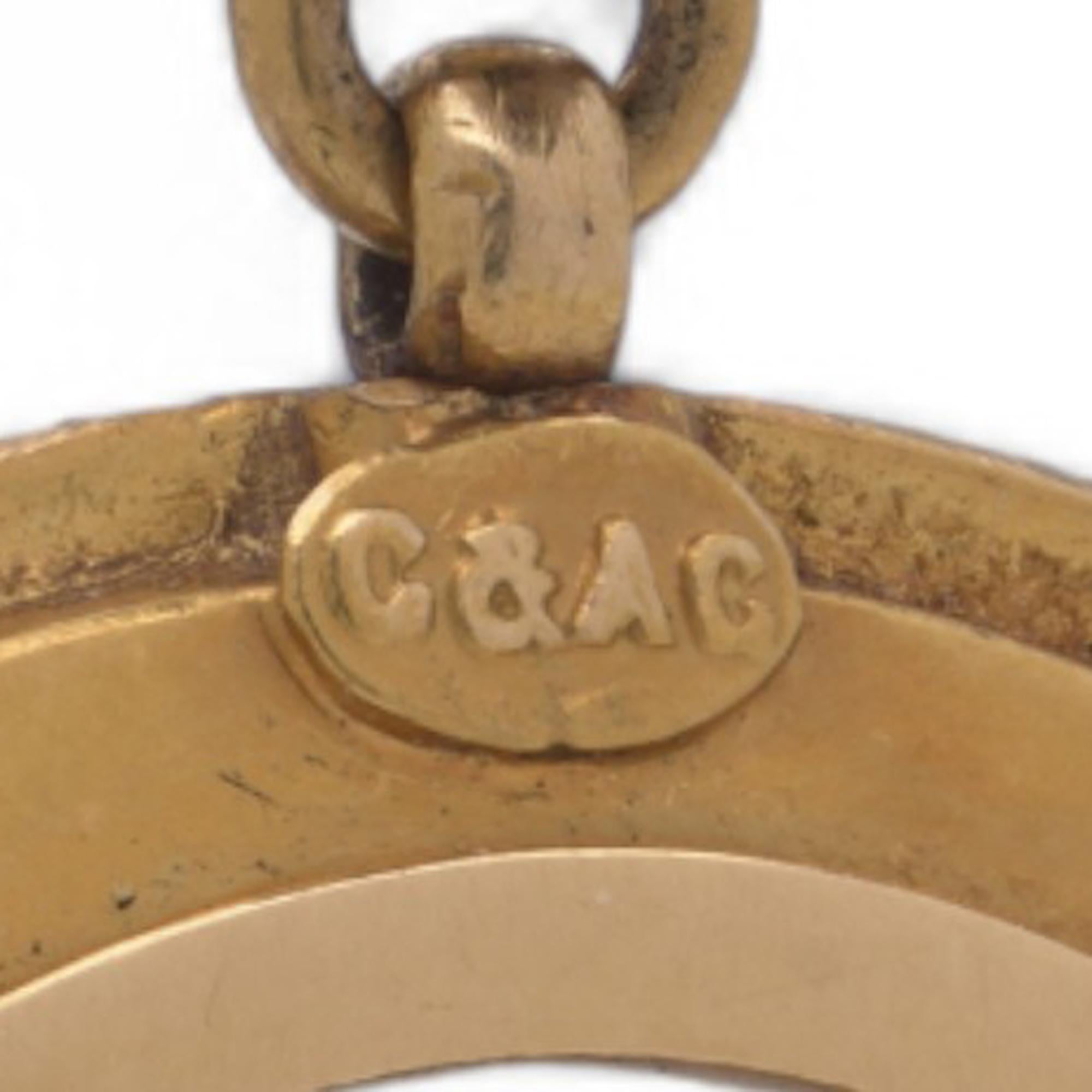C.C. & A. Giuliano ciondolo commemorativo in oro 22kt con smalto e perle, datato 1904 in vendita 4