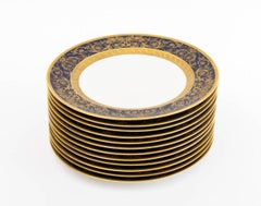 C. Ahrenfeldt Limoges Porcelain Dinner Plates, 12