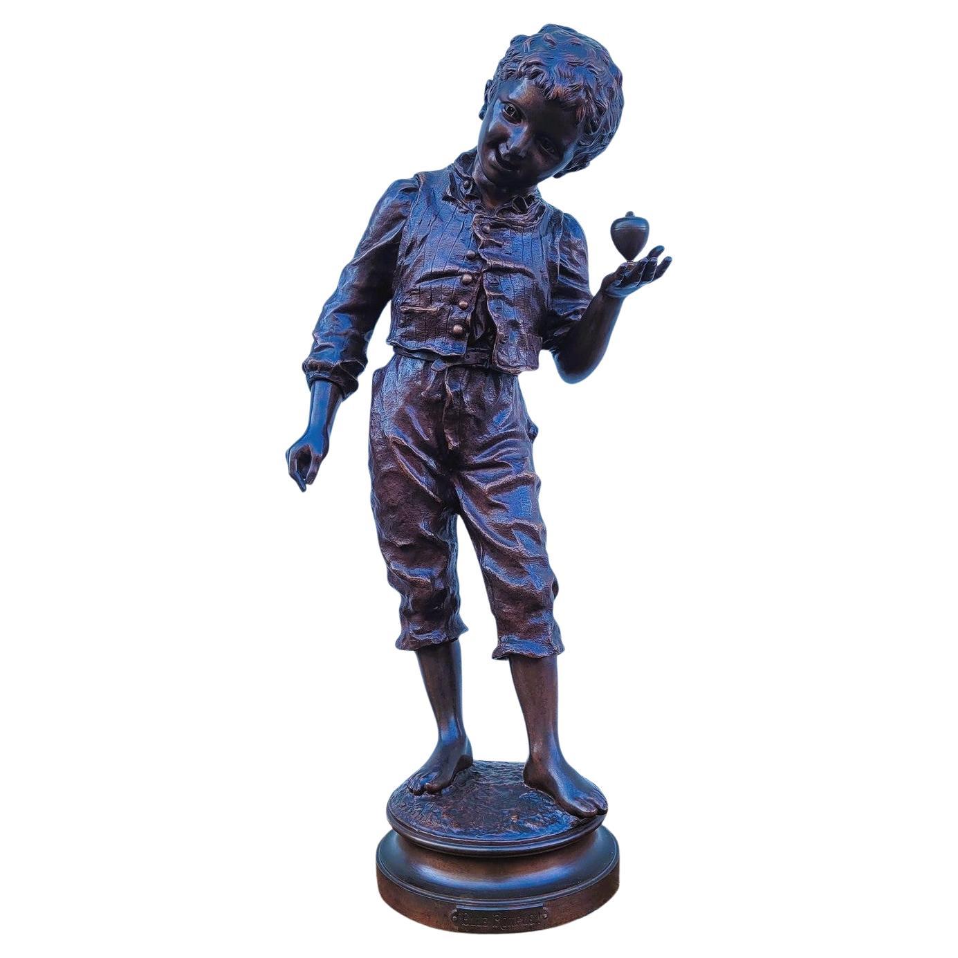 C Anfrie - She Snores, Signed Bronze, 19th Century For Sale