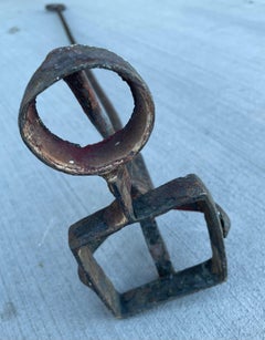Antique Wrought Iron Western Branding Iron Tool