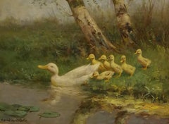 Motherlove, Constant Artz, peinture à l'huile/toile, impressionnisme