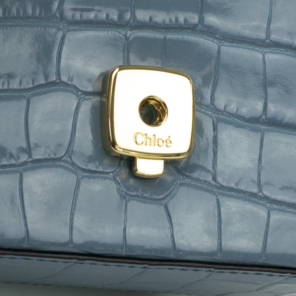 C Bag in blue leather 7
