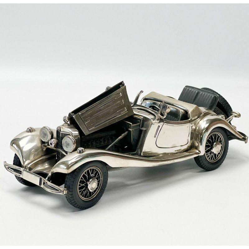 C. Bartolomei Italienisches Sterling Silber Modellauto 1935 Mercedes-Benz 500k Roadster (20. Jahrhundert) im Angebot