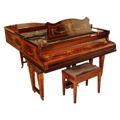 Antique C Bechstein Rosewood Satinwood Inlaid Model A Player Piano