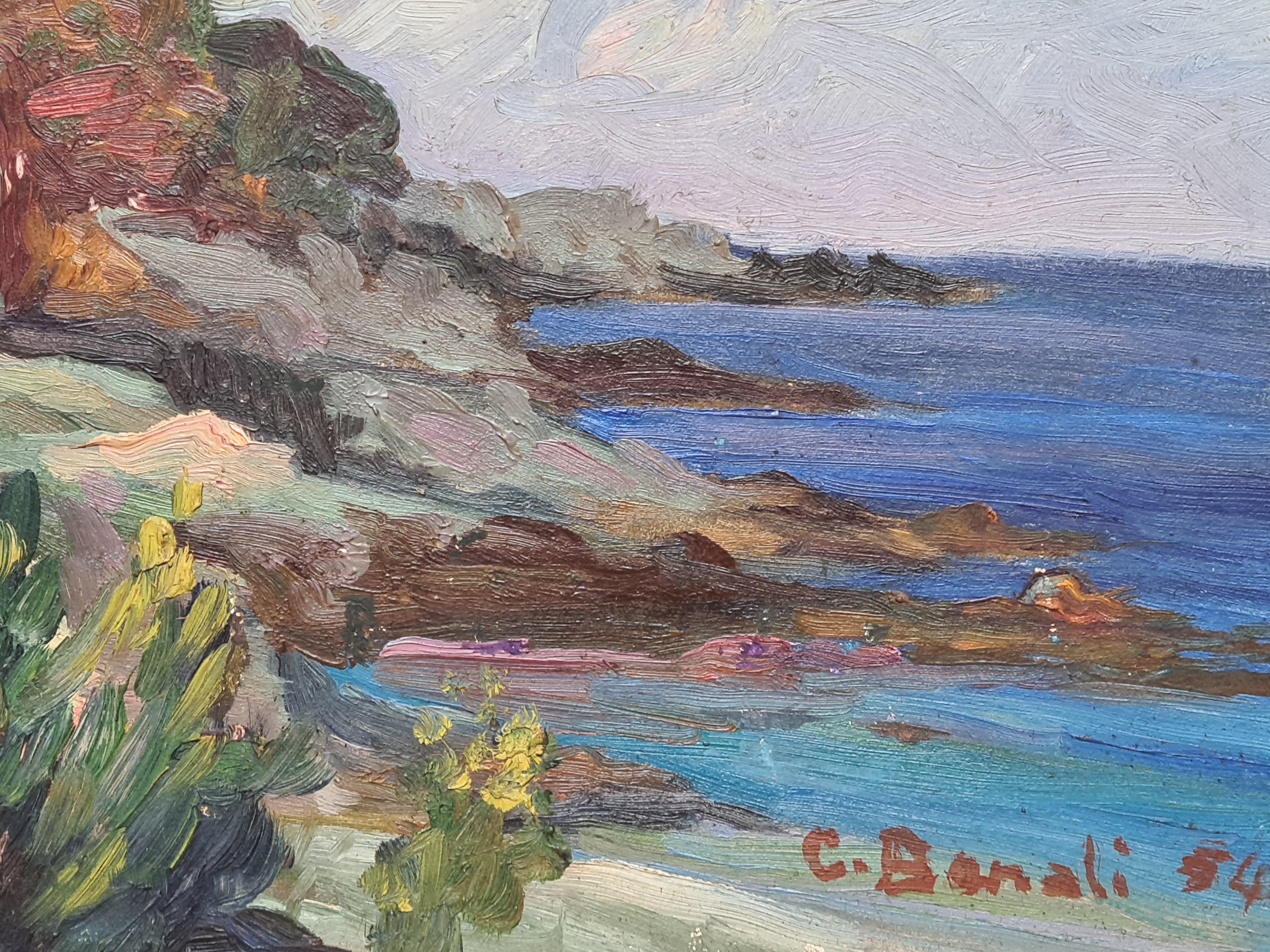 Impressionist Seascape of Cap Corse and The Ligurian Sea For Sale 2