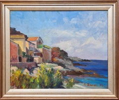 Impressionist Seascape of Cap Corse and The Ligurian Sea. Oil on Board.