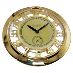 C. Bucherer 14Kt. Solid Gold Art Deco Pocket Watch with Skelton Back and Front