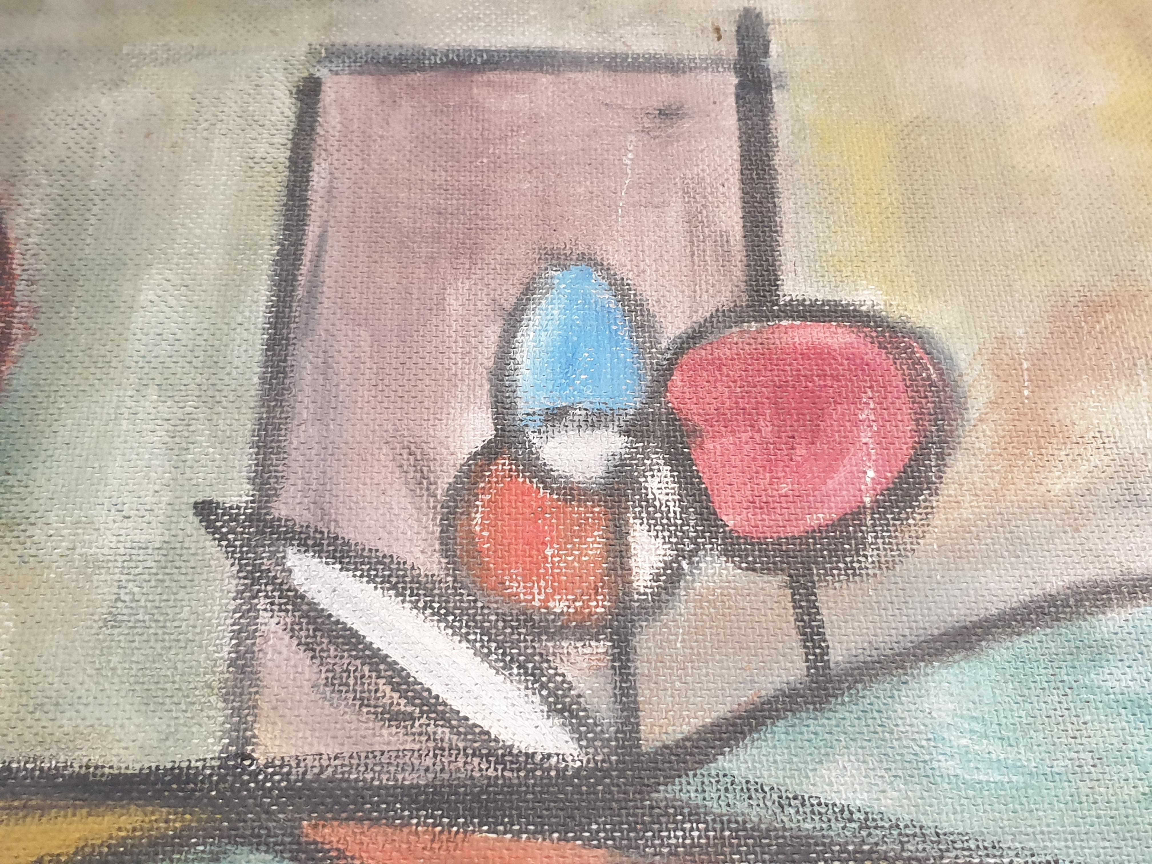 The Harlequin, Colourful Mid 20th Century Painting 1