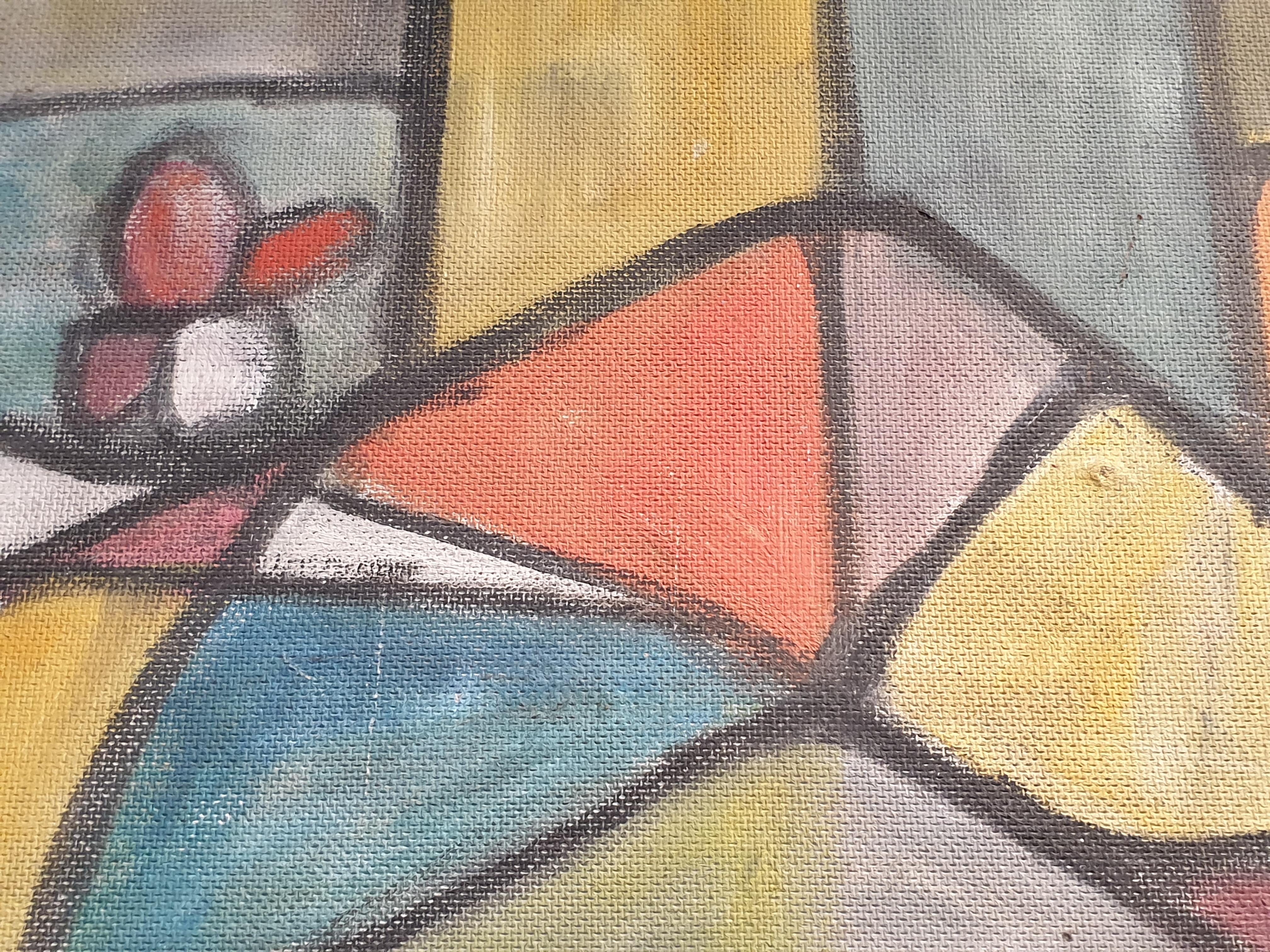 The Harlequin, Colourful Mid 20th Century Painting 2