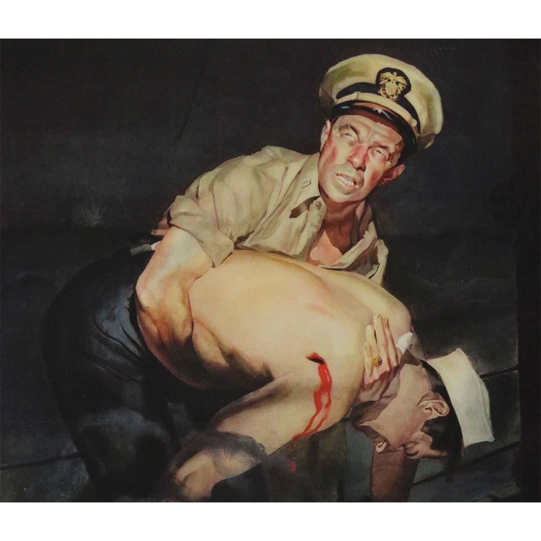 1943 original wartime poster by C.C. Beall - Dare you to say or think... For Sale 2