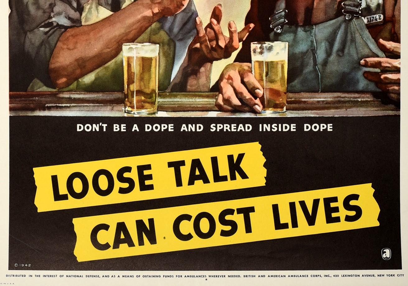 loose talk can cost lives poster