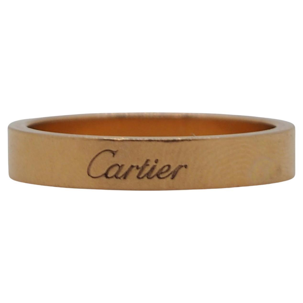C Cartier Ehering aus 18 Karat Roségold im Angebot