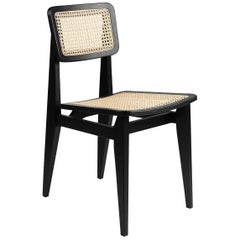 C Chair Dining Chair, French Cane, Black Stained Oak