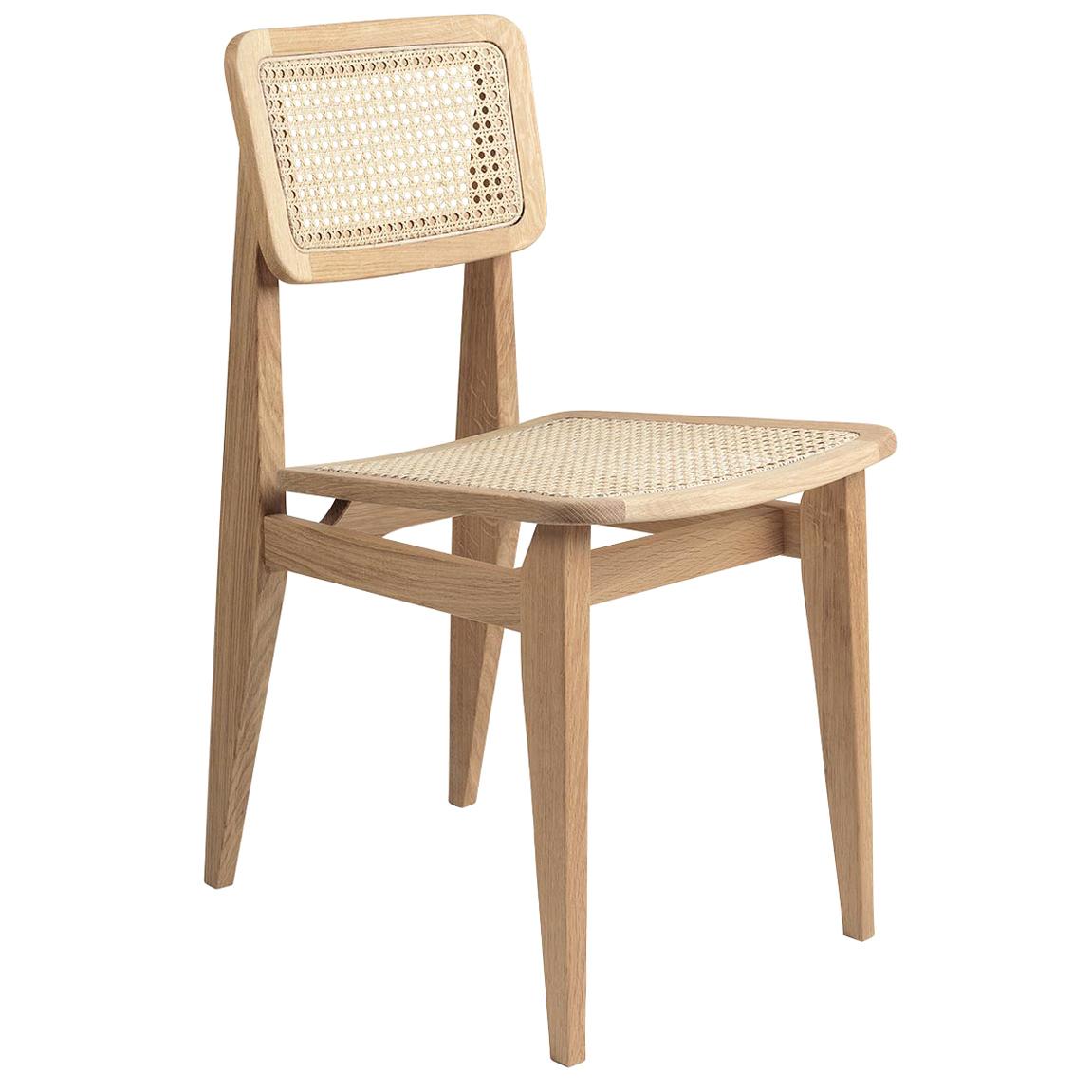 C Chair Dining Chair, French Cane, Natural Oak