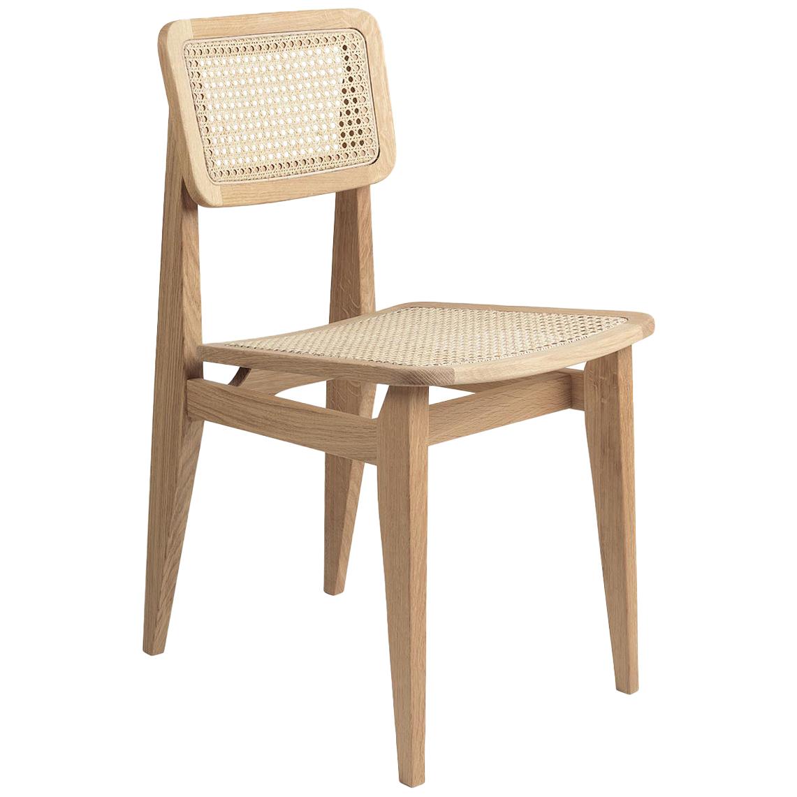 C-Chair Dining Chair, French Cane, Walnut For Sale