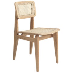Sedia da pranzo C-Chair, canna francese, noce