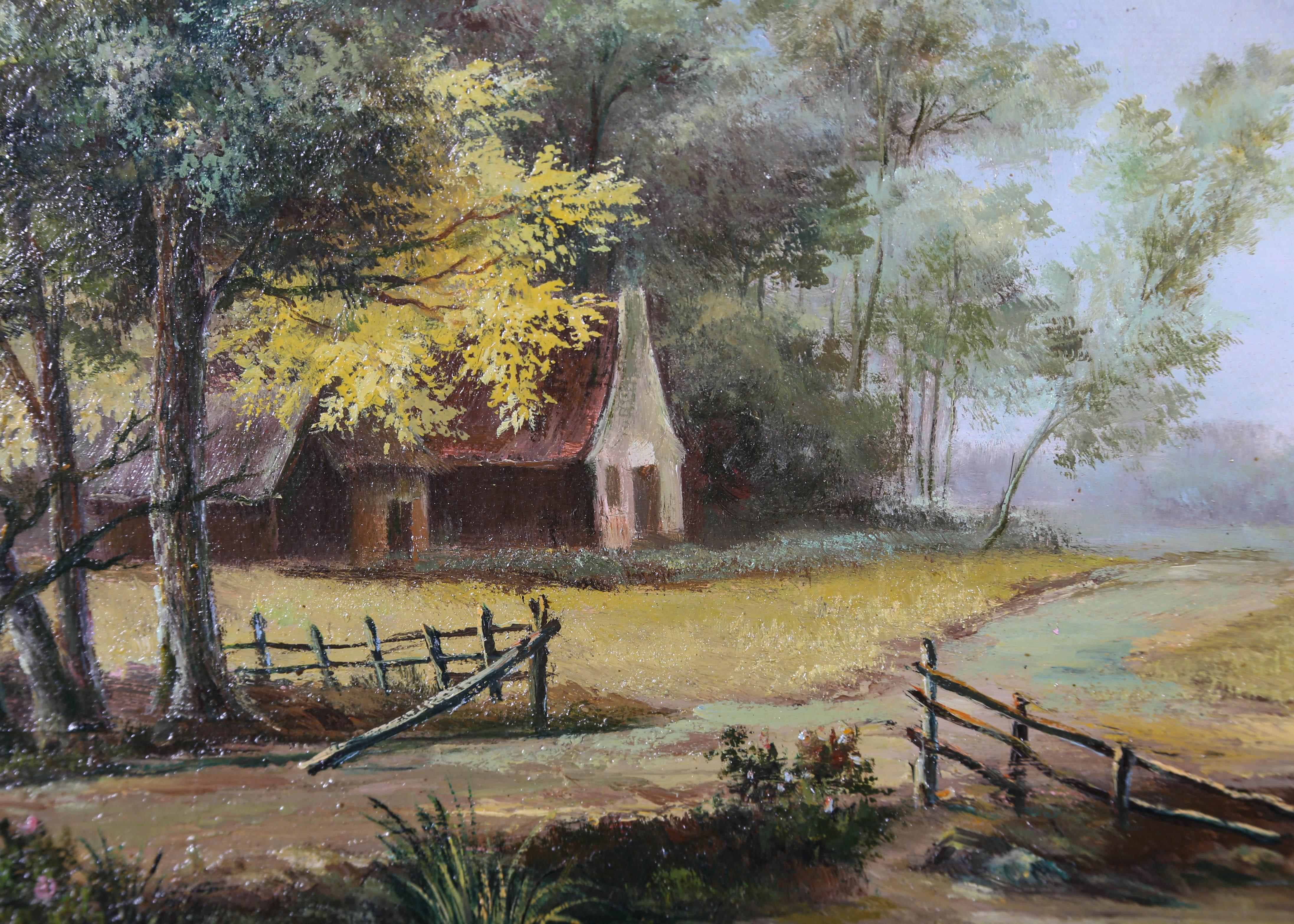 C. Clifton - 20th Century Oil, Rural Landscape For Sale 2