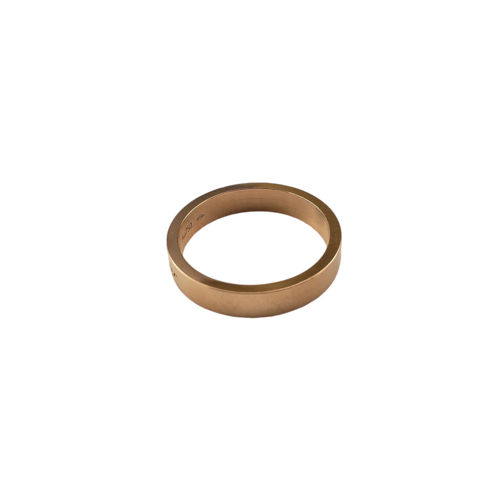Contemporary C De Cartier 18 Karat Rose Gold Band Ring Size 8.5 (58) w/Box #18937