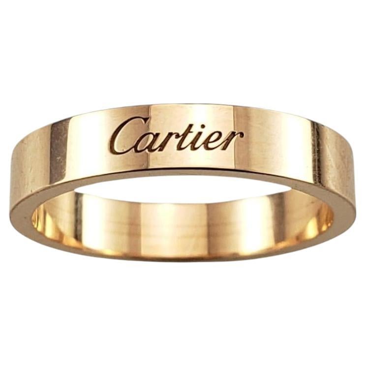 C De Cartier 18 Karat Rose Gold Band Ring Size 8.5 (58) w/Box #18937