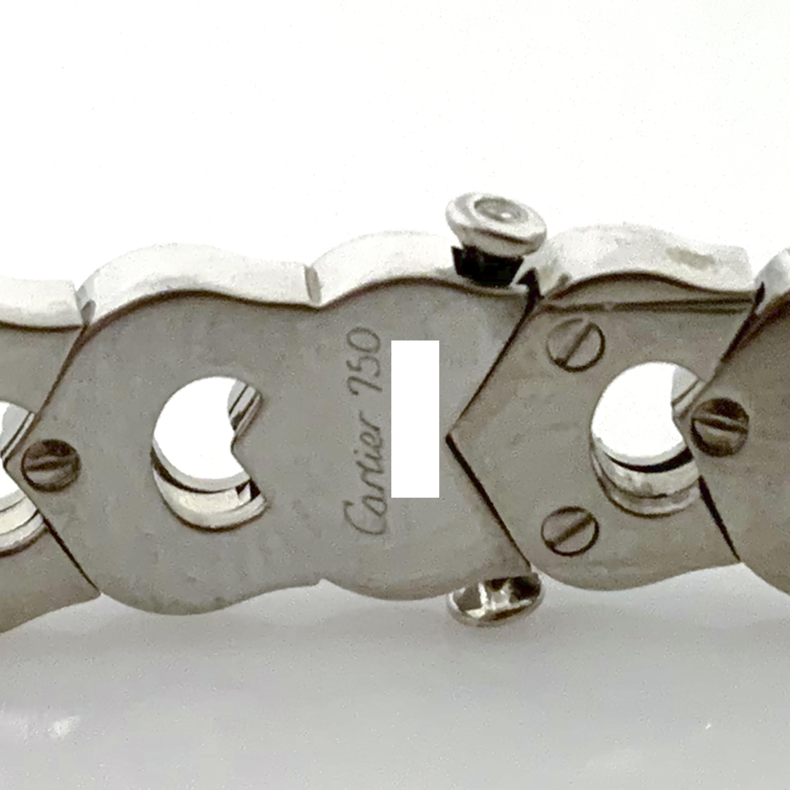 Women's C De Cartier 18 Karat White Gold C Link Necklace