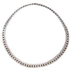 C De Cartier 18 Karat White Gold C Link Necklace