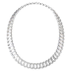 C de Cartier Halskette aus 18 Karat Weißgold mit Diamanten