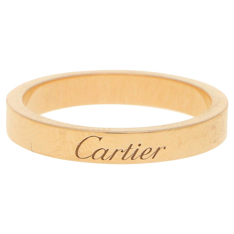 C De Cartier Band Ring Set in 18 Karat Rose Gold at 1stDibs