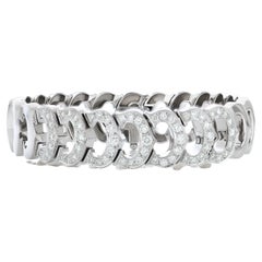 C De Cartier Diamond Link Bracelet in 18k White Gold