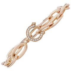 "C" De Cartier Gold Link Bracelet
