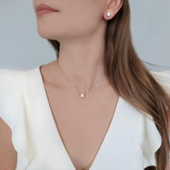 C de Cartier in Signature Setting Diamond Solitaire Necklace