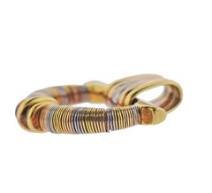 C de Cartier Tri Color Gold Pendant