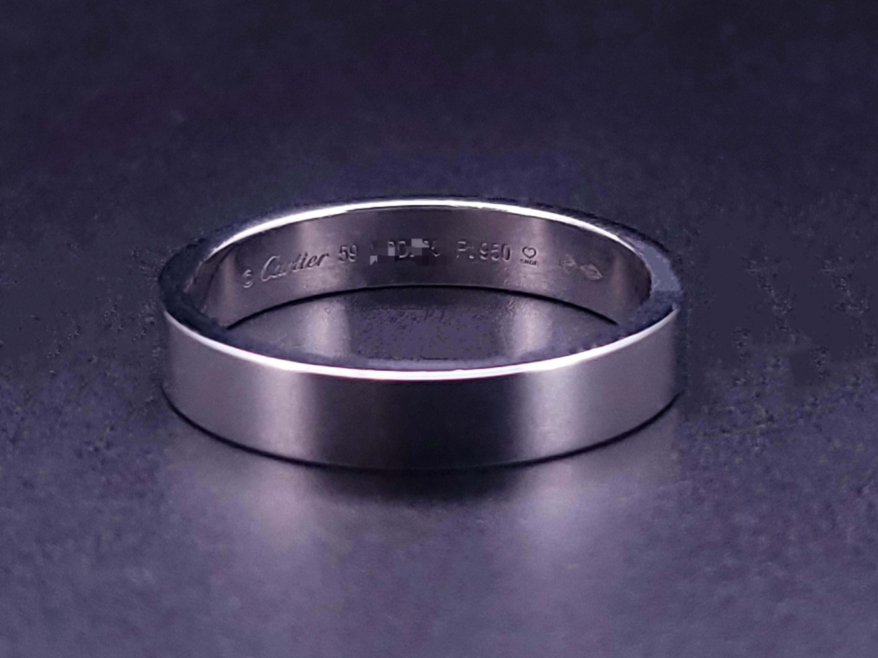 De las mujeres Alianza C de Cartier, anchura 4 mm en venta