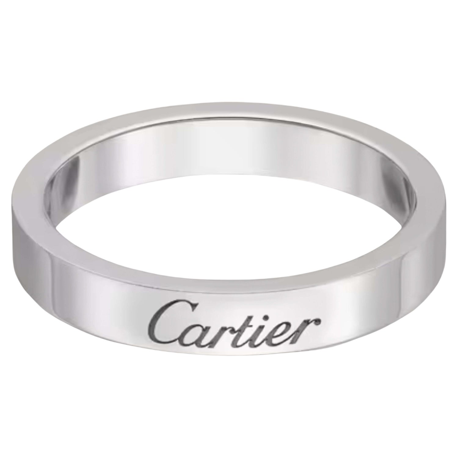 Cartier C De Cartier Wedding Band in Platinum For Sale at 1stDibs  lv  vivienne amour bracelet, cartier wedding ring surfside, logo de cartier  wedding band
