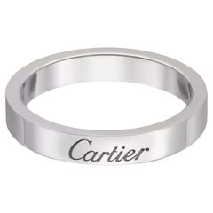 C De Cartier Wedding Band in Platinum