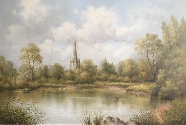 C. Desborough St. Mary's Church, Attenborough, British Oil Painting