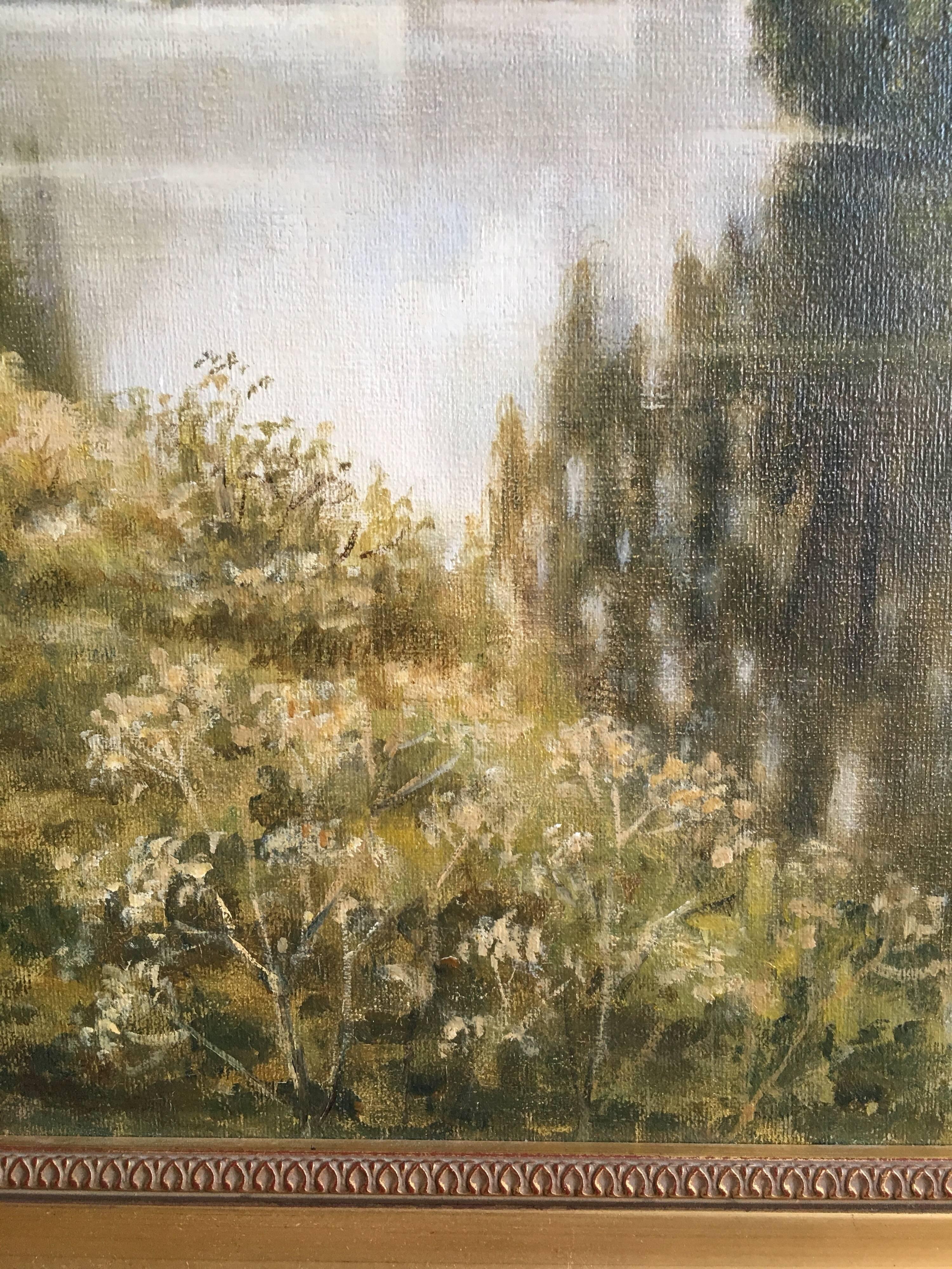 C. Desborough The River Soar, Kegworth, English Landscape, Oil