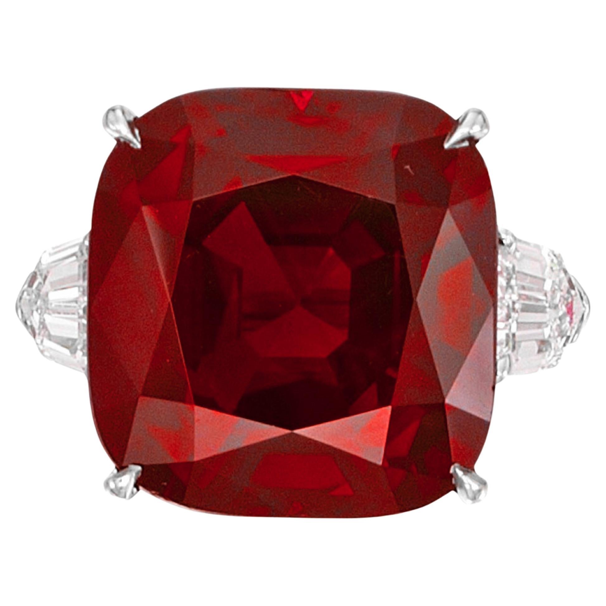 C. Dunaigre 11 Carat Mozambique Ruby Diamond Ring