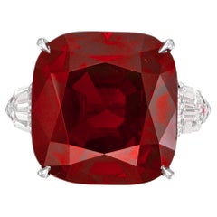 C. Dunaigre 11 Carat Mozambique Ruby Diamond Ring