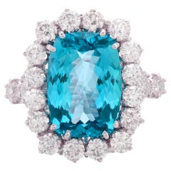 C. Dunaigre 17.29 Ct. Anello con tormalina Paraiba e diamanti