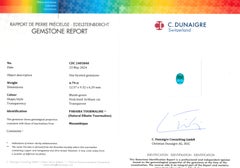 C. Dunaigre 4.79 Carat Paraiba Tourmaline & Diamond Ring